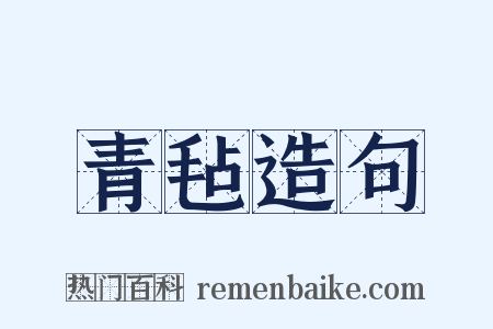 青毡造句是什么意思的图片